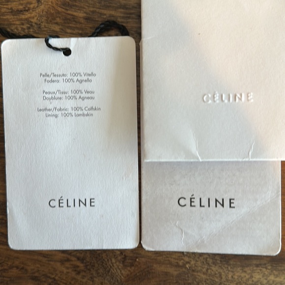 CELINE Tri-Color, Tan Calfskin Leather, Blue Suede, Black Trim, Luggage Tote Bag - Picture 11 of 11